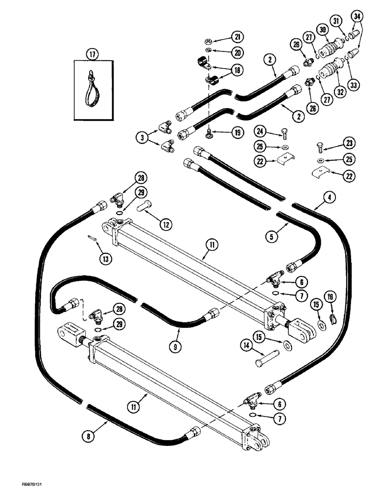 Схема запчастей Case IH 3900 - (8-04) - HYDRAULIC FOLD SYSTEM (08) - HYDRAULICS