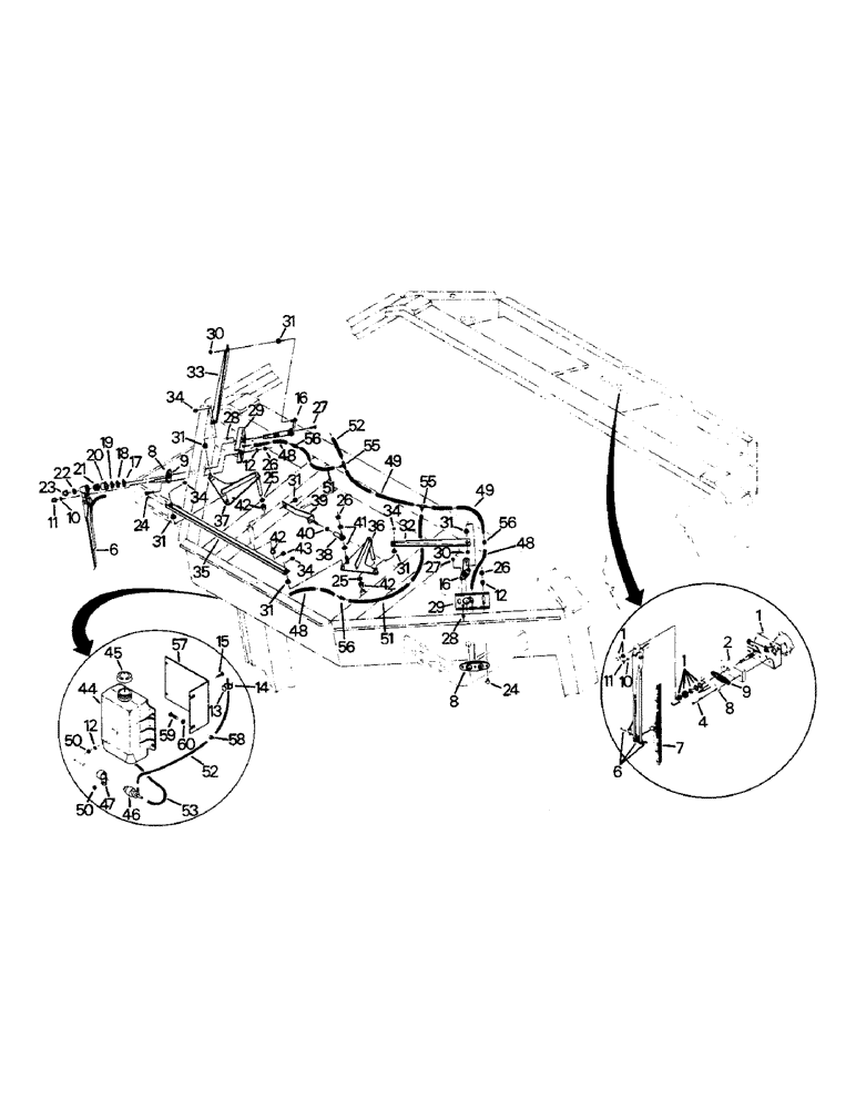 Схема запчастей Case IH 9110 - (10-36) - SIDE AND REAR WIPERS WITH WASHER, SERIAL NUMBER 17900707 AND AFTER Options & Miscellaneous