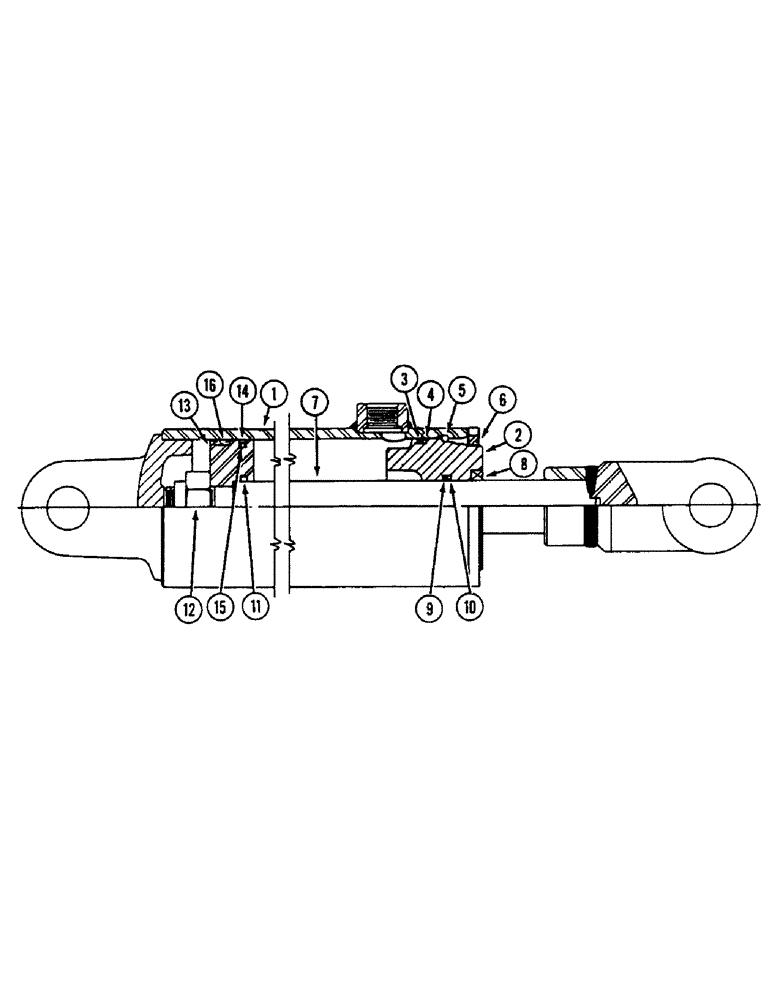 Схема запчастей Case IH 4500 - (8-064) - HYDRAULIC CYLINDER, WITH FRONT AND REAR PORTS, 3-1/4 ID X 8 INCH STROKE, CESSNA (08) - HYDRAULICS