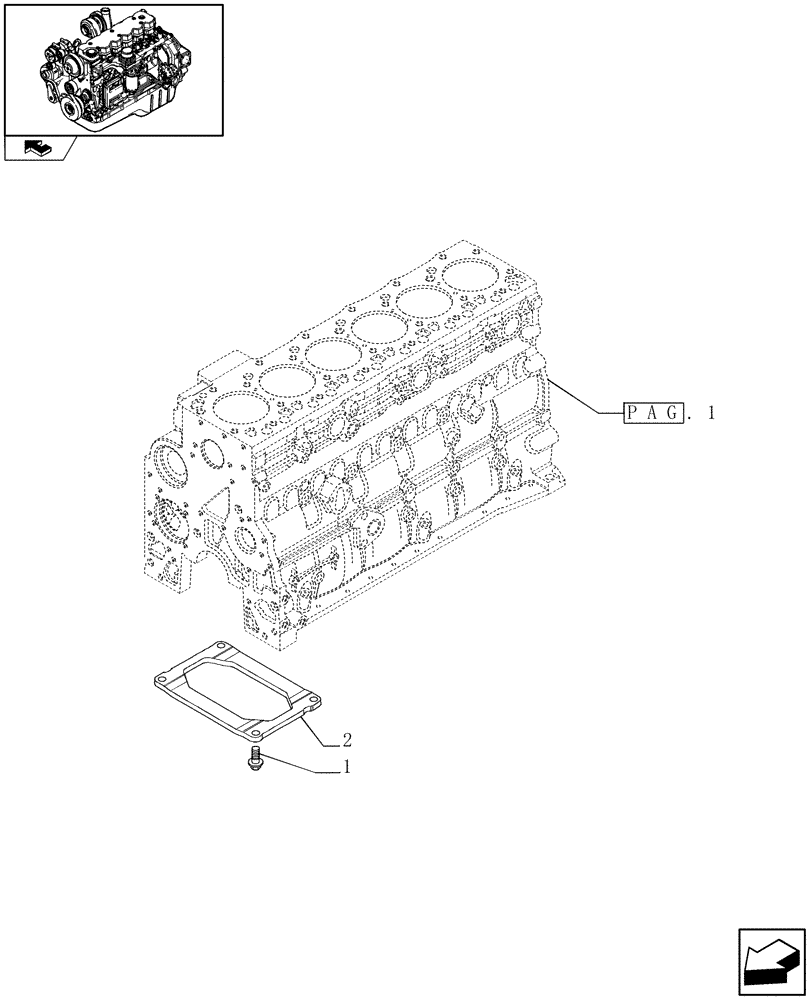 Схема запчастей Case IH F4HE9687S J100 - (0.04.0[02]) - CRANKCASE (2852728) 