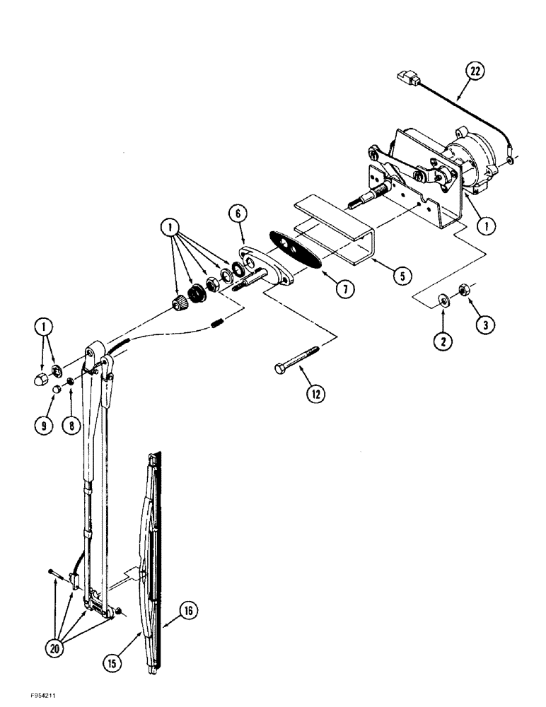 Схема запчастей Case IH 9370 - (4-62) - REAR WINDOW WIPER (04) - ELECTRICAL SYSTEMS