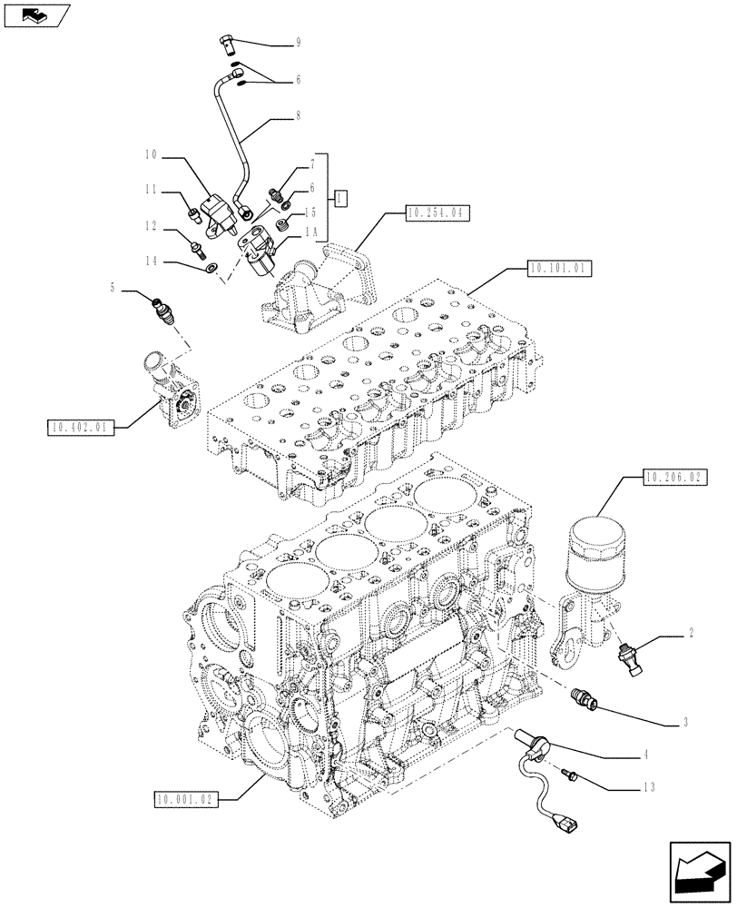 Схема запчастей Case IH F5AE5484B A002 - (55.414.01) - DIAGNOSTIC SENSOR (55) - ELECTRICAL SYSTEMS