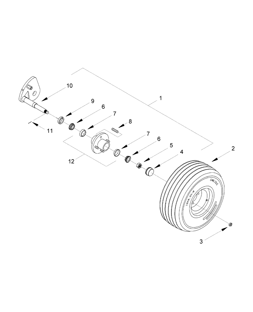 Схема запчастей Case IH 2016 - (20.15[03]) - WHEELS AND TIRES, P.I.N. PMN003045 [PNP002010] & AFTER (44) - WHEELS