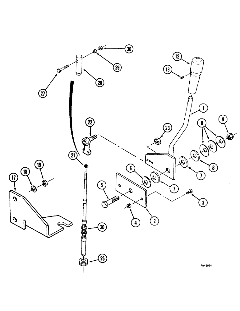 Схема запчастей Case IH 9270 - (3-008) - THROTTLE CONTROLS ROPS MODELS ONLY (03) - FUEL SYSTEM