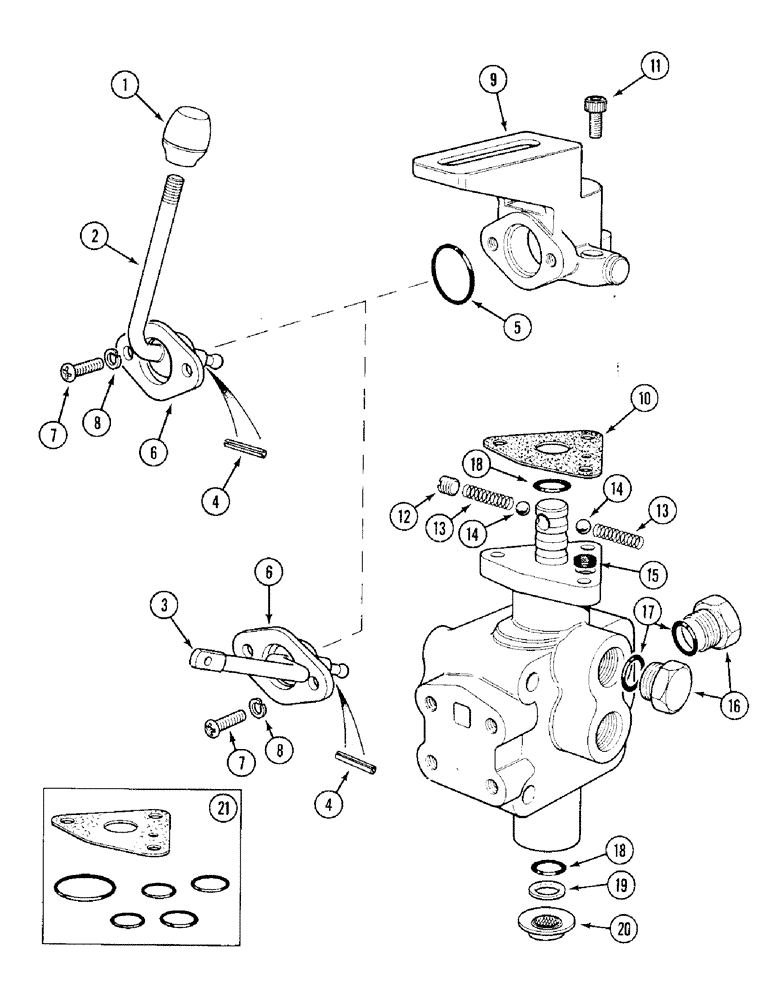 Схема запчастей Case IH 1394 - (8-342) - THREE-WAY VALVE ASSEMBLY, NOT NORTH AMERICA (08) - HYDRAULICS