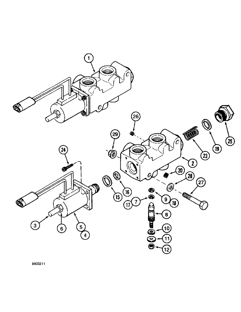 Схема запчастей Case IH 1688 - (8-64) - HYDRAULIC REEL DRIVE VALVE ASSEMBLY AND MOUNTING (07) - HYDRAULICS