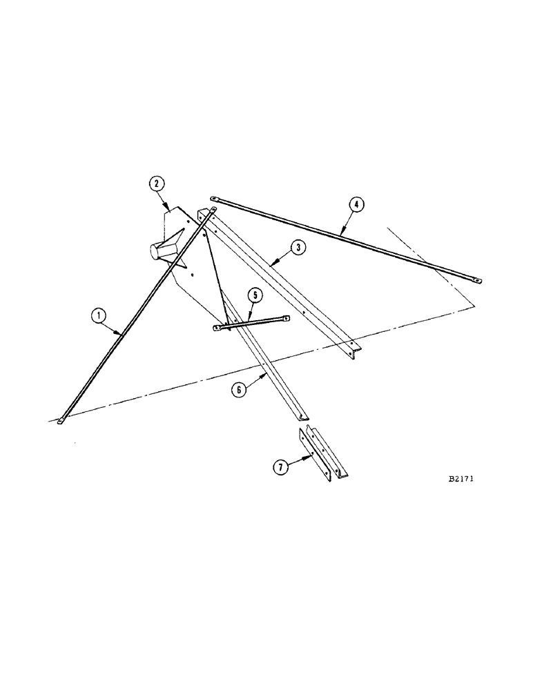 Схема запчастей Case IH 400 - (034) - HEADER BRACES (58) - ATTACHMENTS/HEADERS