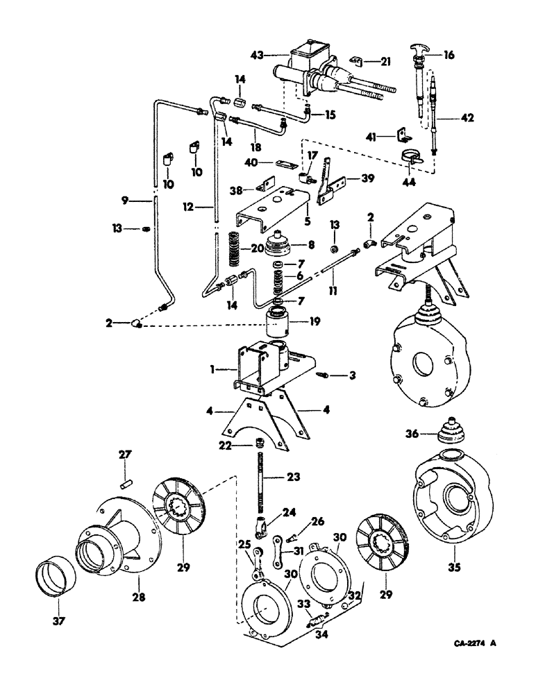 Схема запчастей Case IH 815 - (10-28) - HYDRAULICS, WHEEL AND PARKING BRAKE (07) - HYDRAULICS