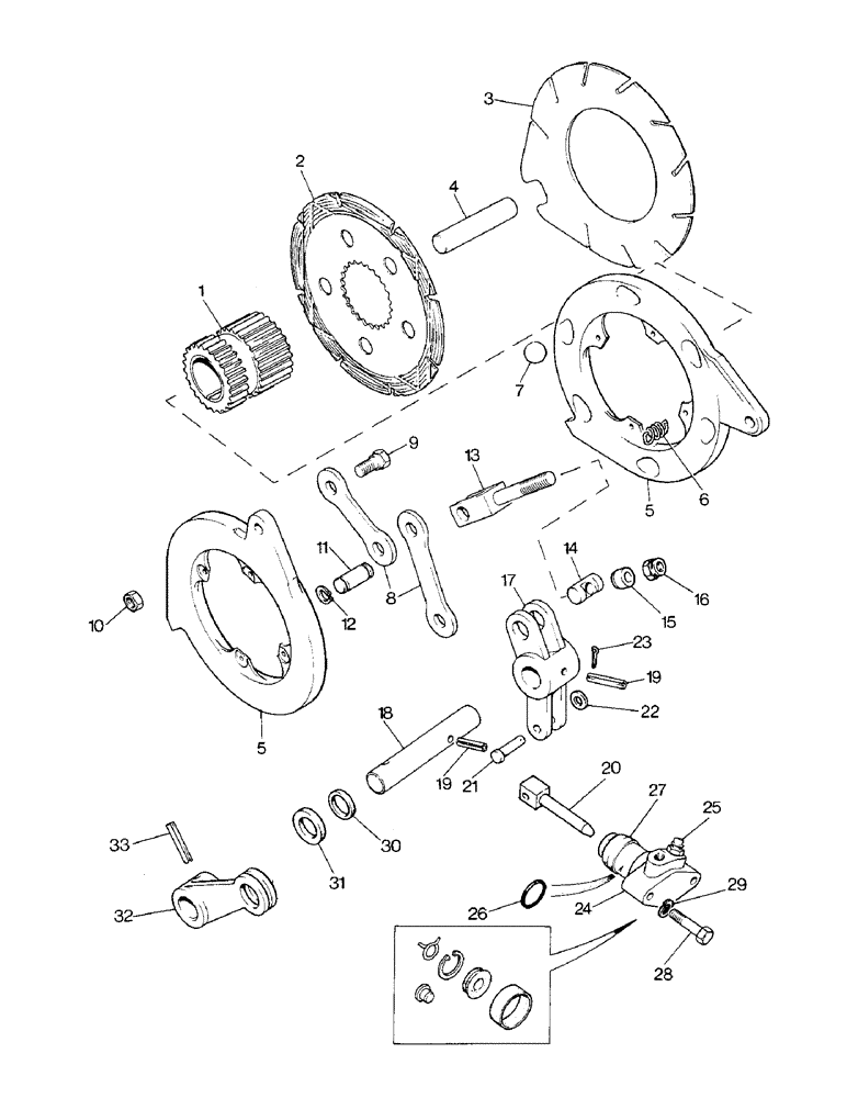 Схема запчастей Case IH 1690 - (J01-1) - DISC BRAKE MECHANISM (5.1) - BRAKES