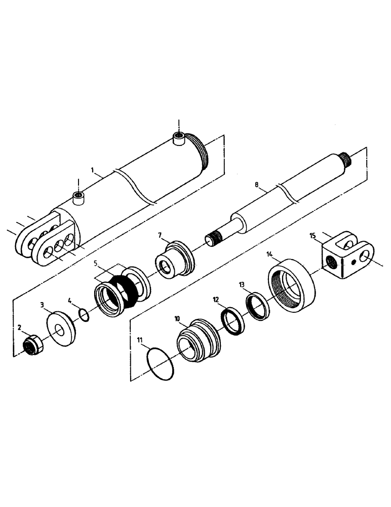 Схема запчастей Case IH 7700 - (B01-05) - HYDRAULIC CYLINDER, CROPDIVIDER LIFT ARMS, FLORIDA OPTION Hydraulic Components & Circuits