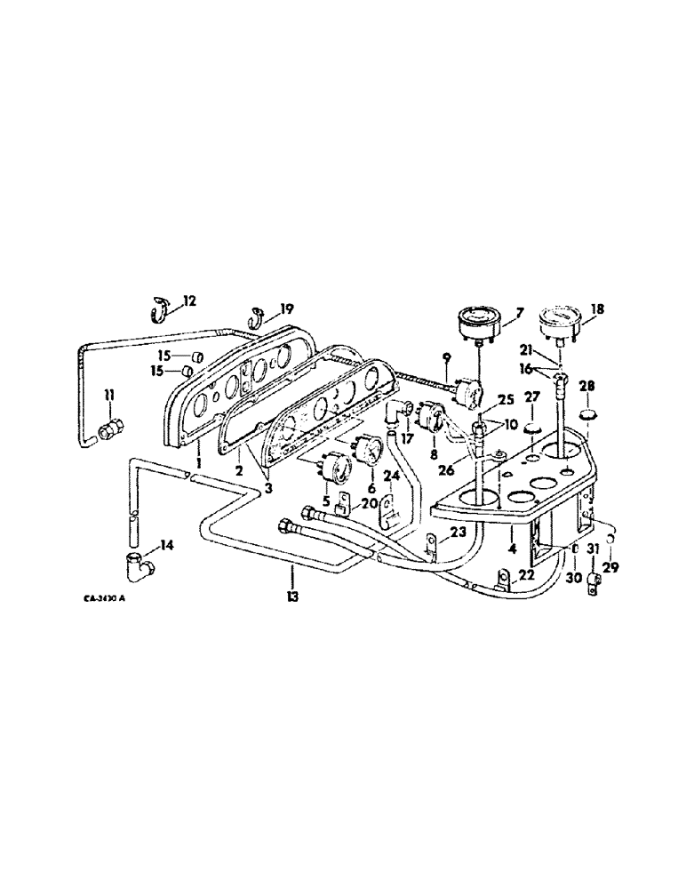 Схема запчастей Case IH 464 - (11-01) - INSTRUMENTS, INSTRUMENT PANEL AND GAUGES Instruments