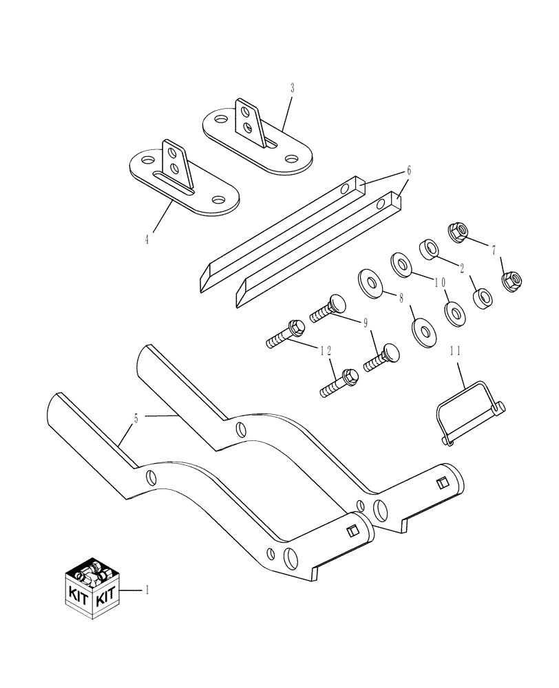 Схема запчастей Case IH WDX1202 - (18.12) - QUICK LATCH KIT Attachments