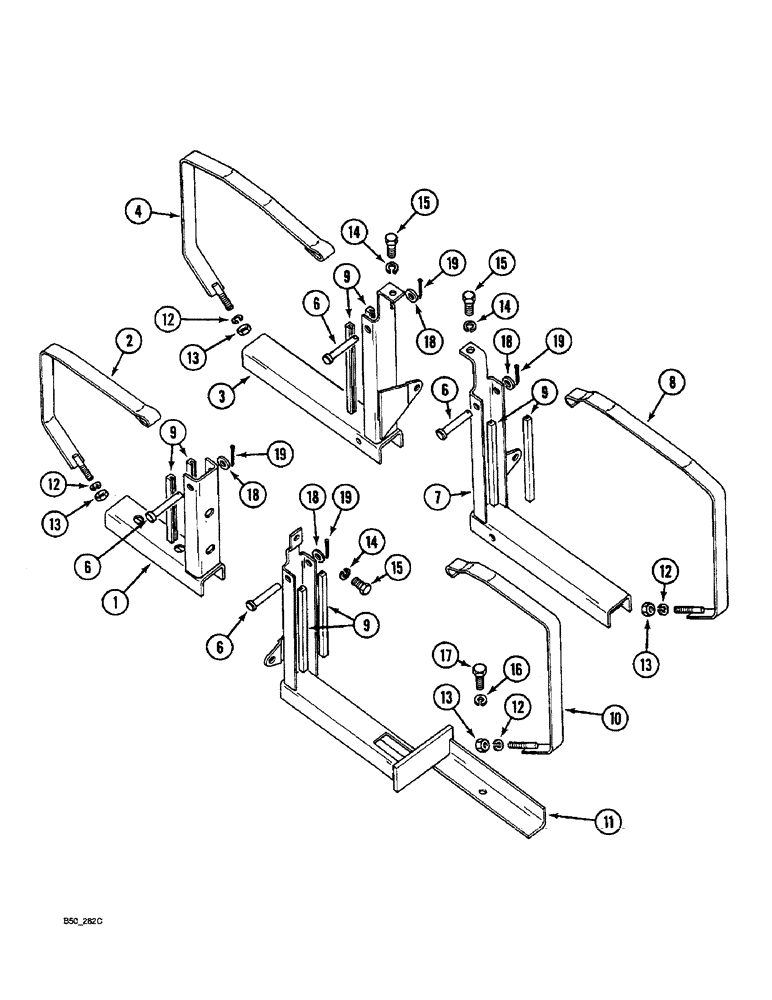 Схема запчастей Case IH 3220 - (3-030) - FUEL TANK MOUNTINGS, TRACTOR WITH CAB (03) - FUEL SYSTEM