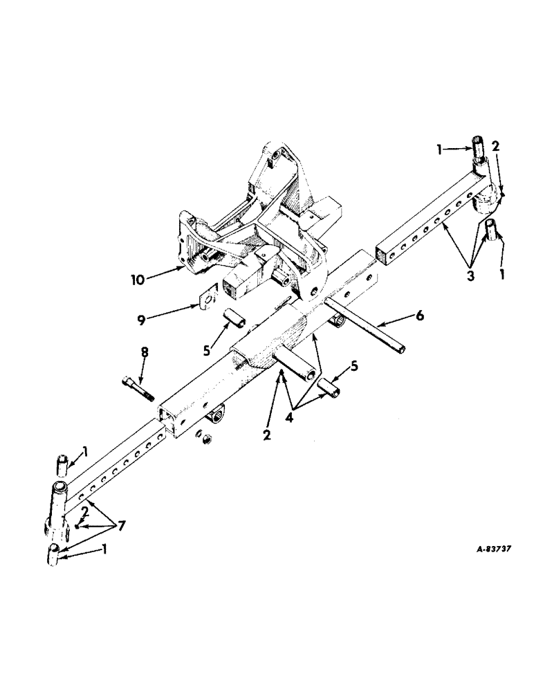 Схема запчастей Case IH B414 - (111) - FRONT AXLE (04) - FRONT AXLE