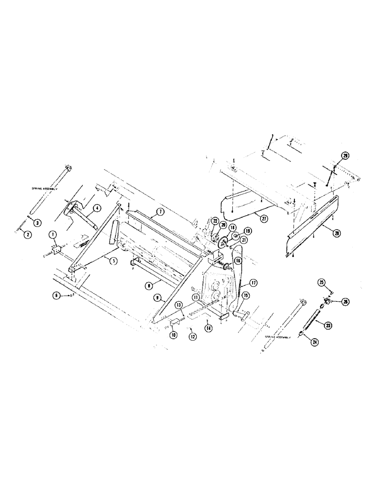 Схема запчастей Case IH 1075 - (092) - HAY CONDITIONER DRIVE, DRAPER HEADER (58) - ATTACHMENTS/HEADERS