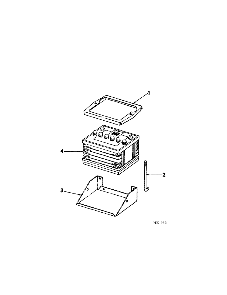 Схема запчастей Case IH 230 - (08-6[A]) - ELECTRICAL, BATTERY AND TRAY (06) - ELECTRICAL