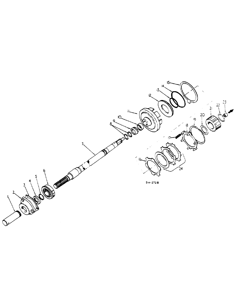 Схема запчастей Case IH 258 - (07-049) - INDEPENDENT POWER TAKE-OFF, SINGLE, INDEPENDENT POWER TAKE-OFF (04) - Drive Train