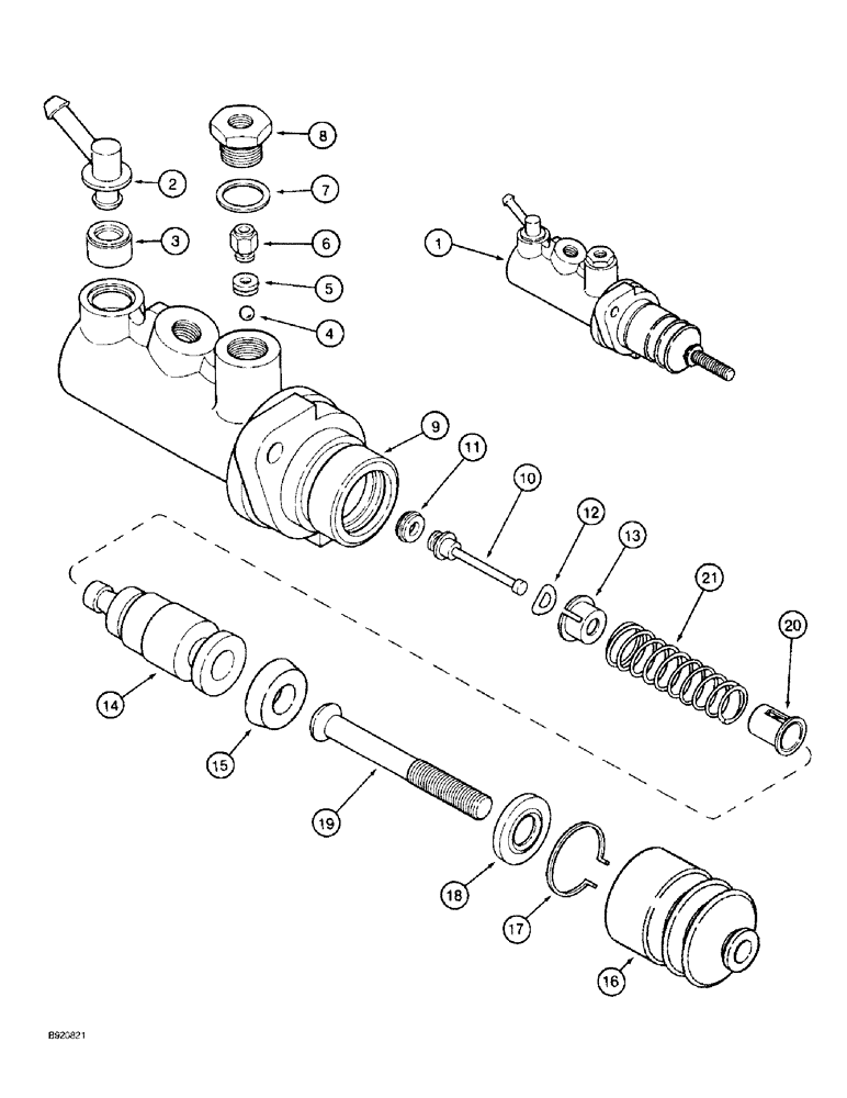 Схема запчастей Case IH 2044 - (7-16) - MASTER BRAKE CYLINDER (5.1) - BRAKES