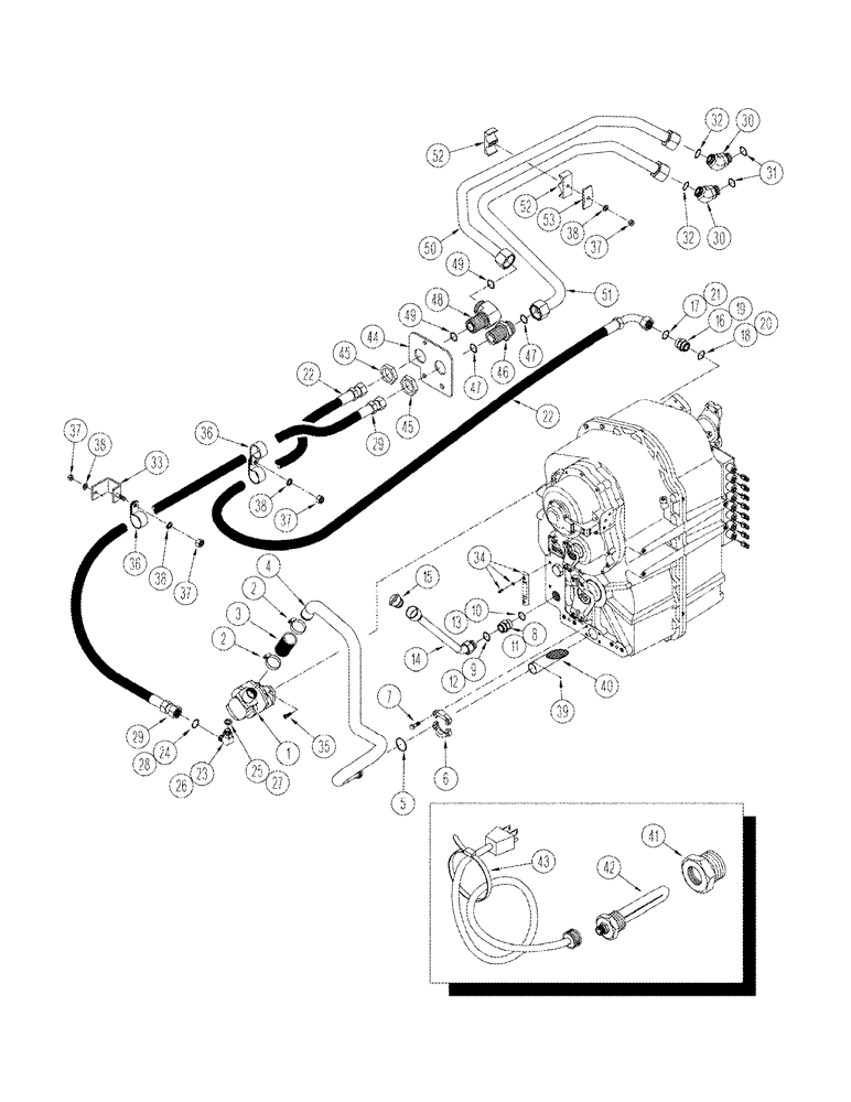 Схема запчастей Case IH STX275 - (06-07) - TRANSMISSION LUBRICATION ACCUSTEER Tractor (06) - POWER TRAIN