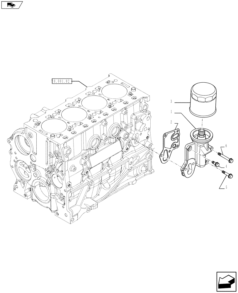 Схема запчастей Case IH F5AE5484A A002 - (10.206.02) - FILTER ENGINE OIL (504154701) (10) - ENGINE