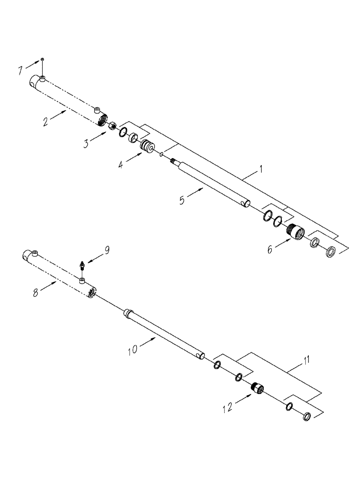 Схема запчастей Case IH 2015 - (35.900.03) - HYDRAULIC CYLINDER, SWATHMASTER AND RAKE-UP (35) - HYDRAULIC SYSTEMS