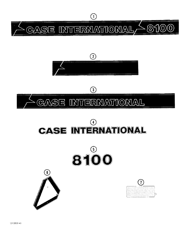 Схема запчастей Case IH 8100 - (9B-42) - DECALS (09) - CHASSIS/ATTACHMENTS