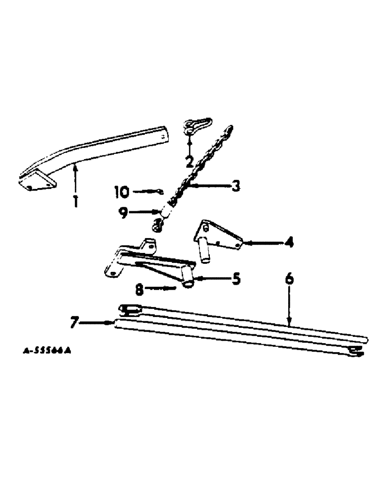 Схема запчастей Case IH 312 - (U-13) - TRANSPORT WHEEL LIFT ROD 