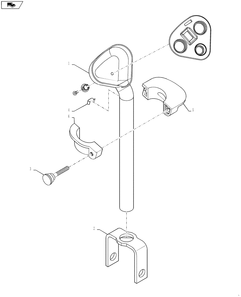 Схема запчастей Case IH 4420 - (01-043) - LEVER SUB ASSEMBLY PROPEL CONTROL Cab Interior