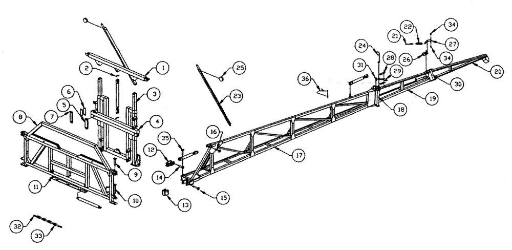 Схема запчастей Case IH TYLER - (07-002) - BOOM ASSEMBLY (75) TYLER SPRAYER (09) - BOOMS