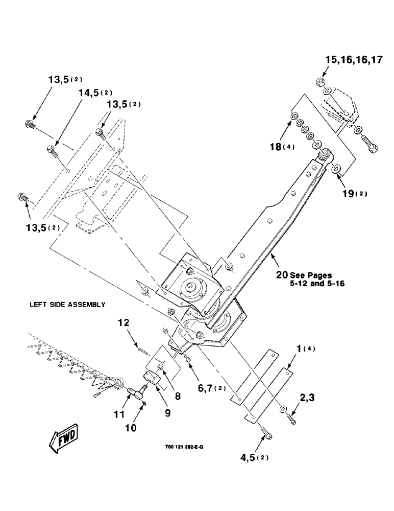 Схема запчастей Case IH 8820 - (5-06) - SWAYBAR, PITMAN ASSEMBLY, LEFT, HEAVY DUTY, 700130795 SWAYBAR COMPLETE, LEFT (09) - CHASSIS