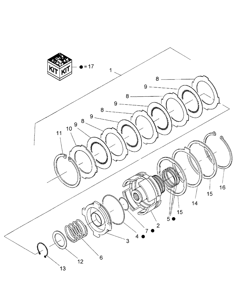 Схема запчастей Case IH FARMALL 60 - (03.08.01) - PTO CLUTCH (03) - TRANSMISSION