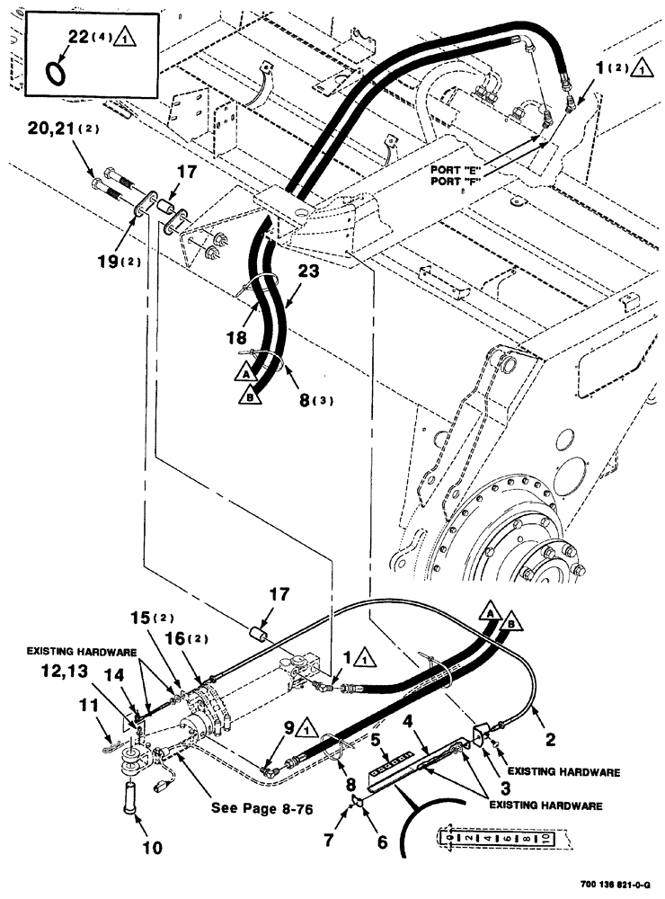 Схема запчастей Case IH 8880 - (08-074) - HYDRAULIC HEADER ANGLE TILT ASSEMBLY (35) - HYDRAULIC SYSTEMS