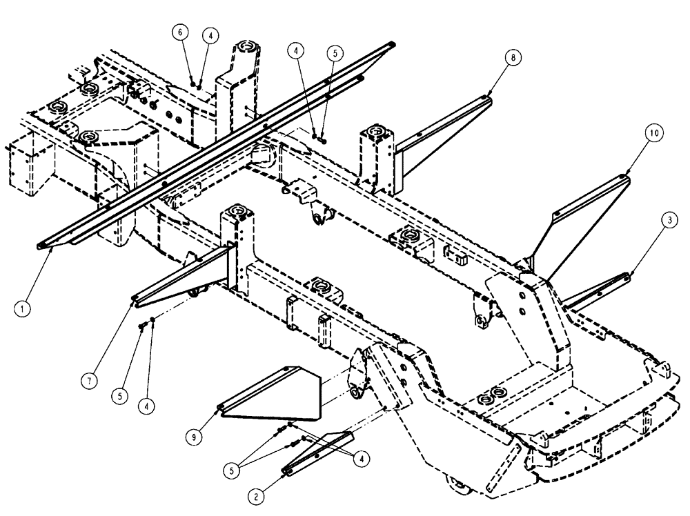 Схема запчастей Case IH FLX4010 - (04-018) - MOUNT GROUP, WALKWAY Frame & Suspension