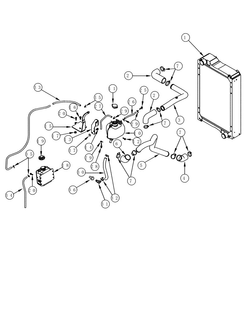 Схема запчастей Case IH MX240 - (02-04) - DEAERATION SYSTEM, MX240, MX270 (02) - ENGINE