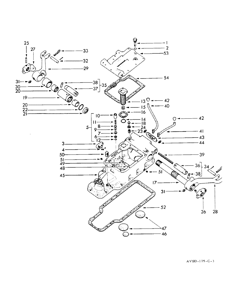 Схема запчастей Case IH FU-267D - (174) - CASING-TANK, COVERING, LIFT SHAFT, ALTERNATE ARM, CONVEYOR, SECURITY VALVE, LOCK-OUT LEVER, OIL FILT (08) - HYDRAULICS