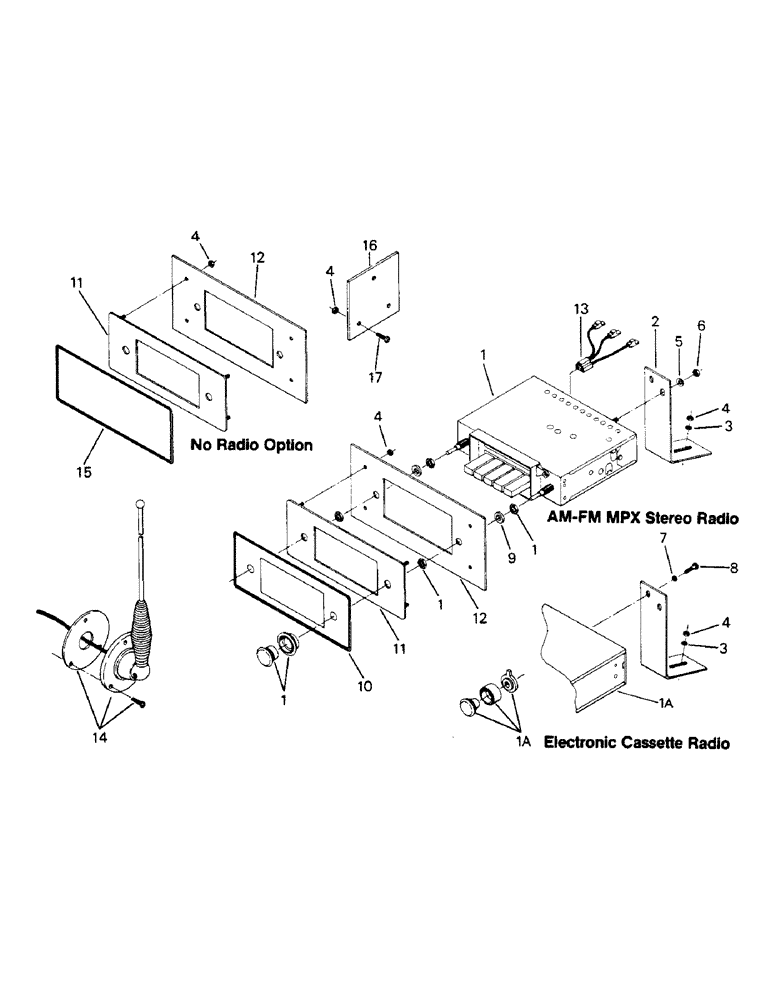 Схема запчастей Case IH PTA310 - (01-30A) - RADIO & MOUNTING, MOTOROLA, EFFECTIVE 7-1-82 (10) - CAB