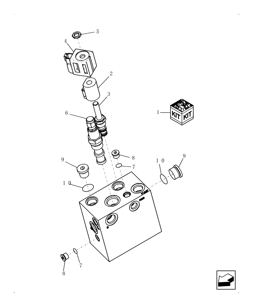 Схема запчастей Case IH 8010 - (33.202.20[02]) - VALVE, HYDRAULIC, PARK - COMPONENTS; BTWN PIN HAJ202001 & PIN HAJ203150 - 7010/8010 (33) - BRAKES & CONTROLS