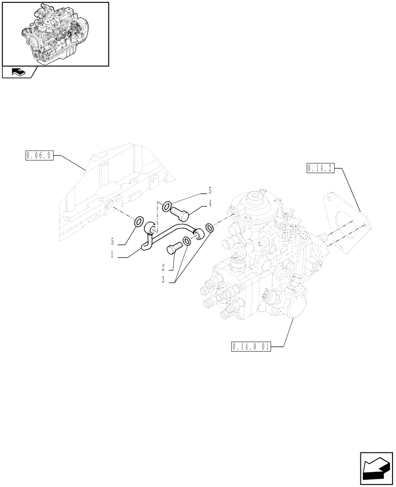 Схема запчастей Case IH F4GE9684R J602 - (0.14.6) - INJECTION EQUIPMENT - PIPING (4893100) 