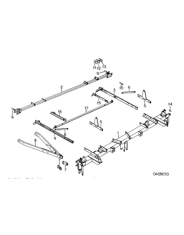 Схема запчастей Case IH 568 - (B-05) - MAIN FRAME, 8 ROW FOLDING 