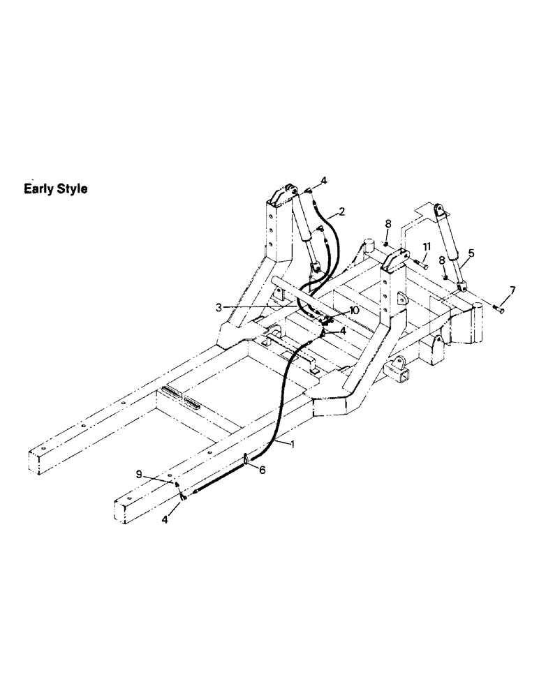 Схема запчастей Case IH PTA310 - (11-32) - MODEL 603 & 606, UTILITY BLADE HYDRAULICS Options & Miscellaneous