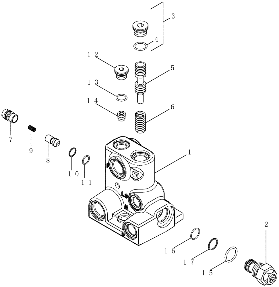 Схема запчастей Case IH MX285 - (08-29) - POWER BEYOND VALVE ASSEMBLY (08) - HYDRAULICS