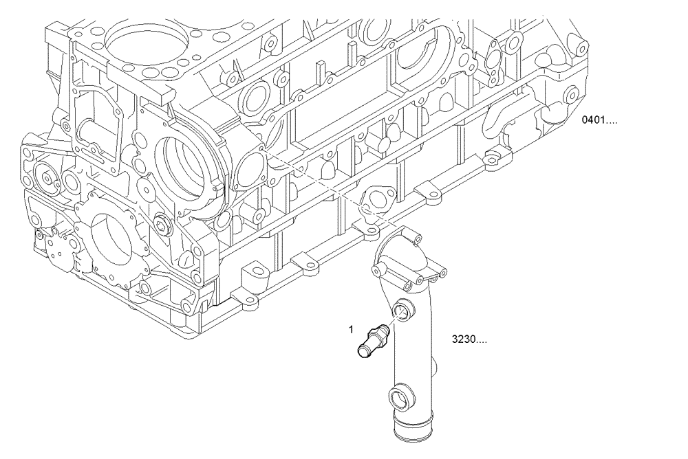 Схема запчастей Case IH F3BE0684H E901 - (3236.002) - RETURN HEATER WATER 