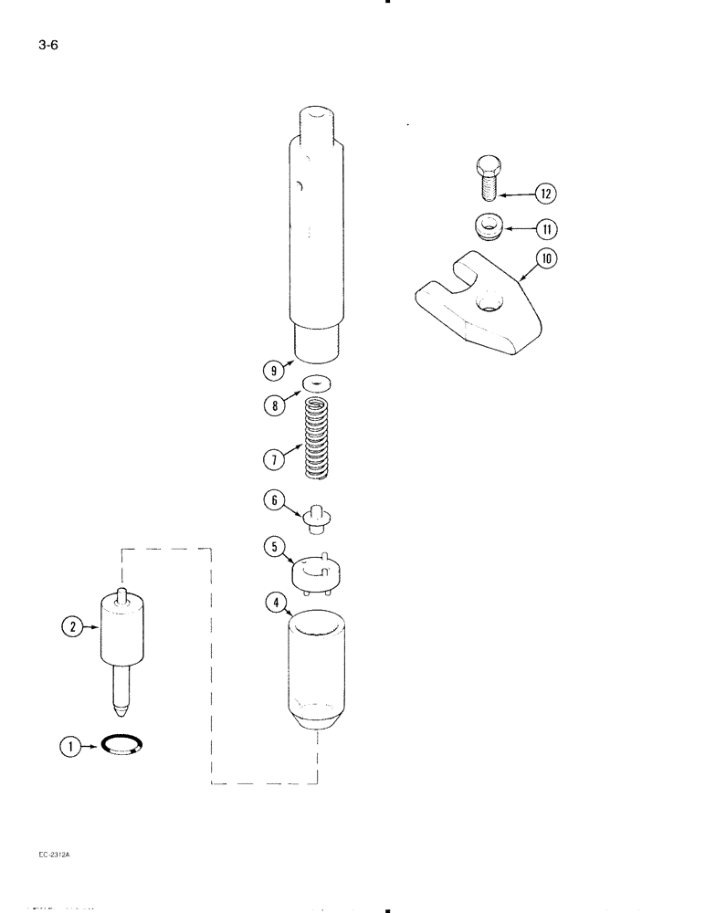 Схема запчастей Case IH 595 - (3-06) - FUEL INJECTION NOZZLE (03) - FUEL SYSTEM