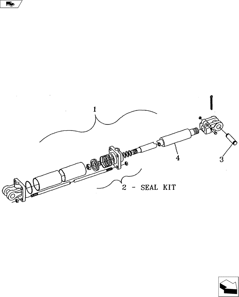 Схема запчастей Case IH 730B - (35.100.04) - HYDRAULIC CYLINDERS - DISC LEVELER (35) - HYDRAULIC SYSTEMS