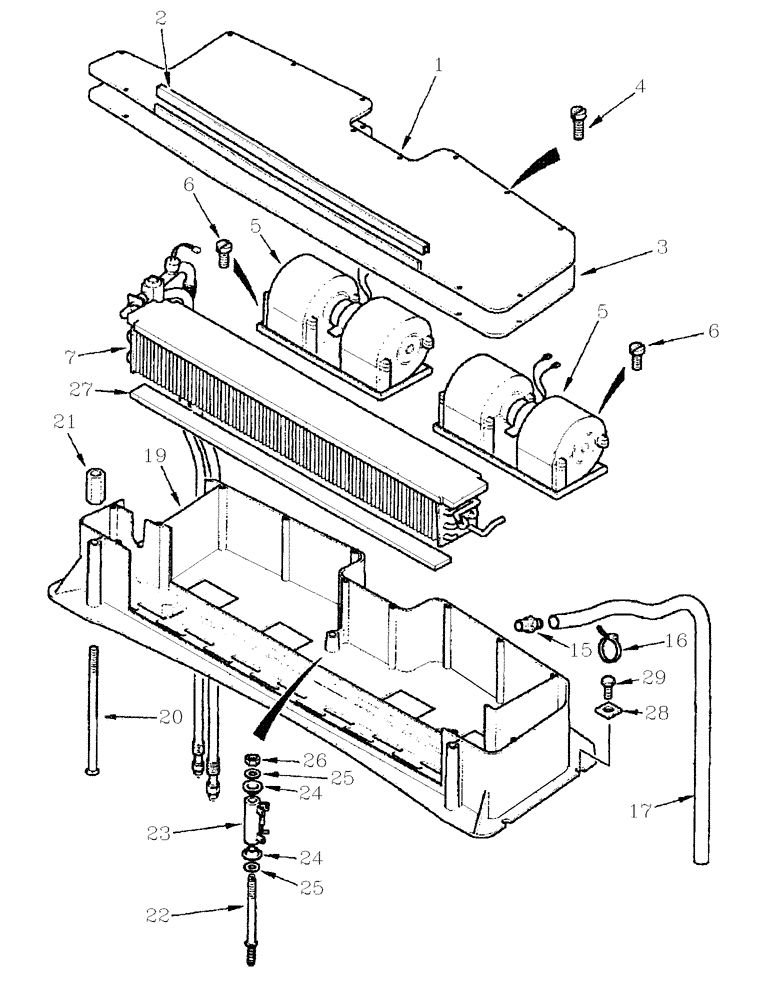 Схема запчастей Case IH 7700 - (A12[01]) - AIR CONDITIONER Mainframe & Functioning Components