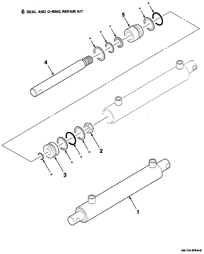 Схема запчастей Case IH RS561 - (08-050) - HYDR. CYL. ASSEMBLY (THREADER) (2-1/2 IN. BORE X 12 IN. STROKE) (S.N. CFH0156400 AND LATER) (07) - HYDRAULICS