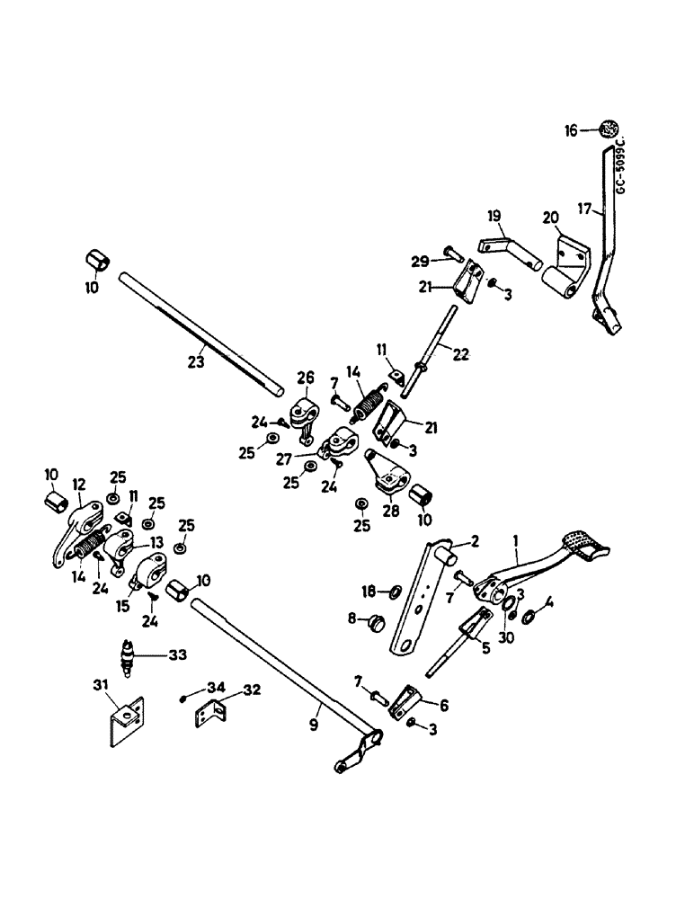 Схема запчастей Case IH 744 - (1E15) - CLUTCH RELEASE PARTS, 3221758R1 (04) - Drive Train