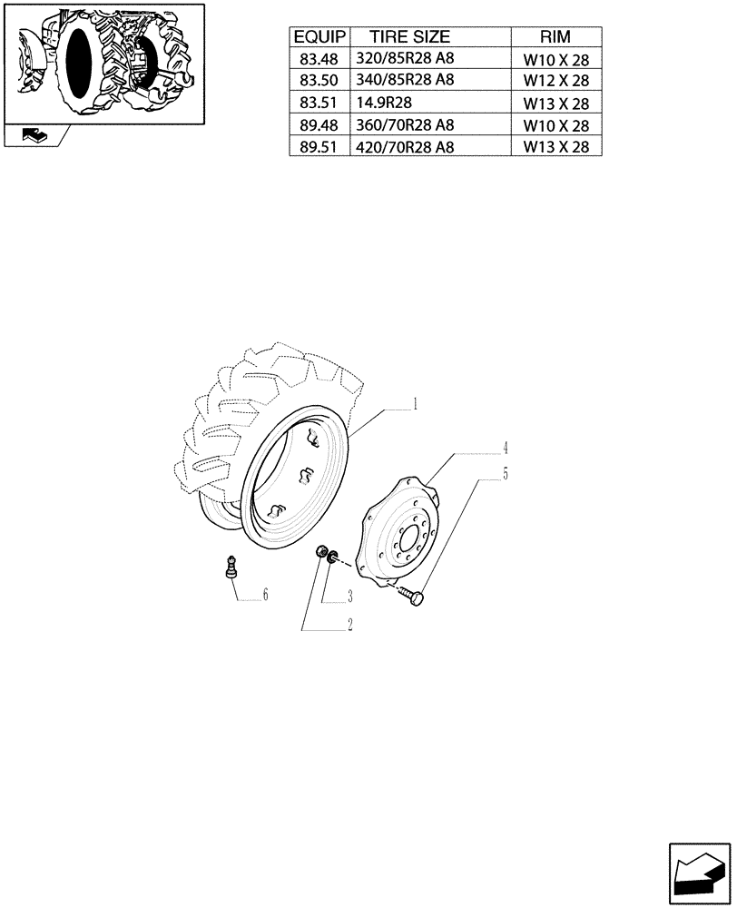 Схема запчастей Case IH FARMALL 95N - (83.00[03]) - DRIVE WHEELS (11) - WHEELS/TRACKS