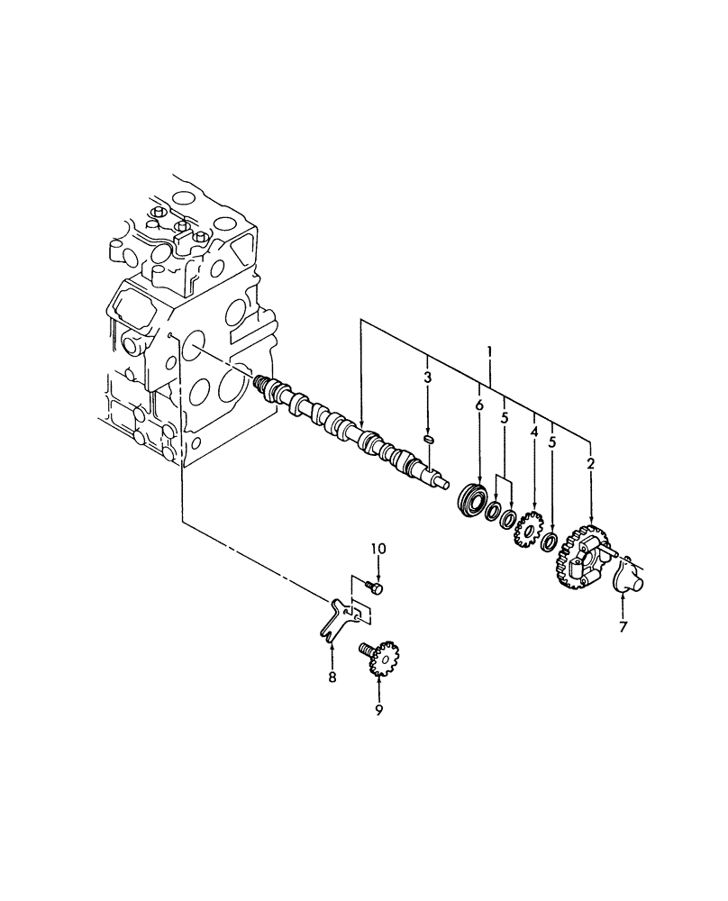 Схема запчастей Case IH DX55 - (01.02) - CAMSHAFT (01) - ENGINE