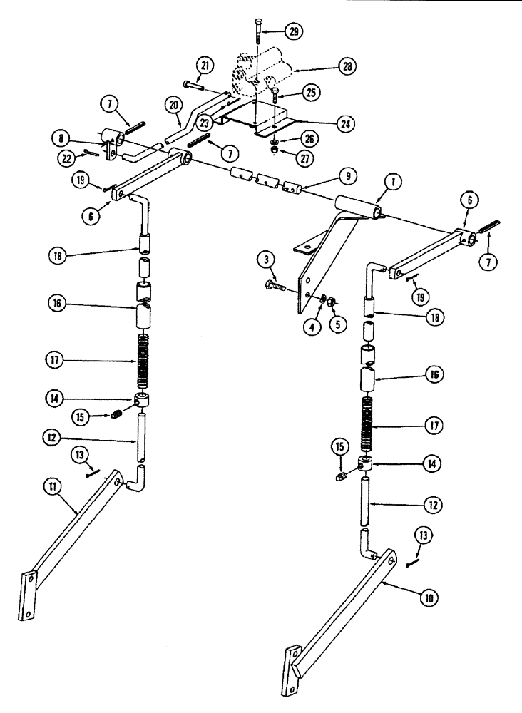 Схема запчастей Case IH 1822 - (9A-076) - HEIGHT CONTROL LINKAGE, 1822 COTTON PICKER (13) - PICKING SYSTEM